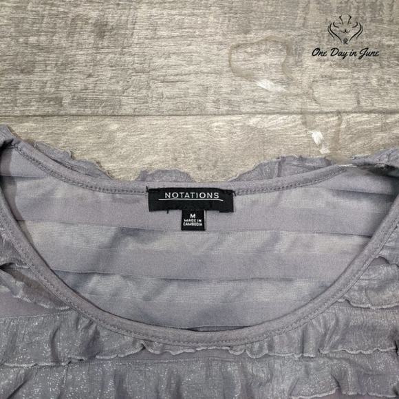 Notations Women's Layered Long Sleeve Top Size M - Picture 2 of 5